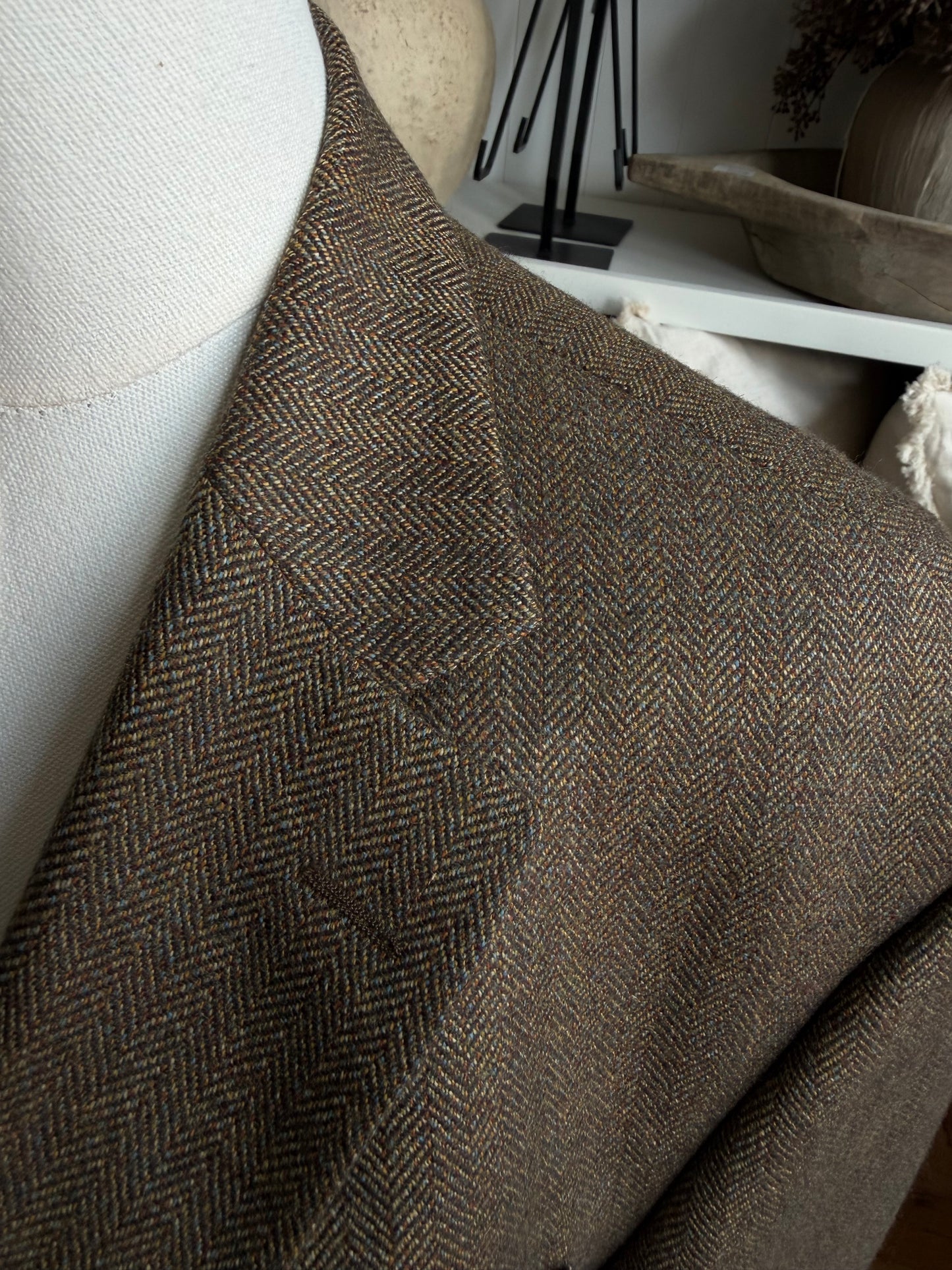 90s Oscar de la Renta Lambswool cashmere blend blazer. Made in South Africa. Fits M-XL