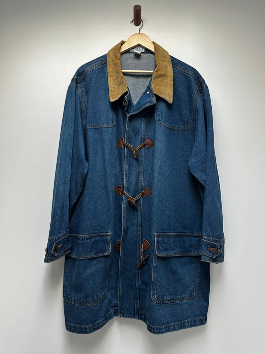 Vintage Venezia denim toggle coat