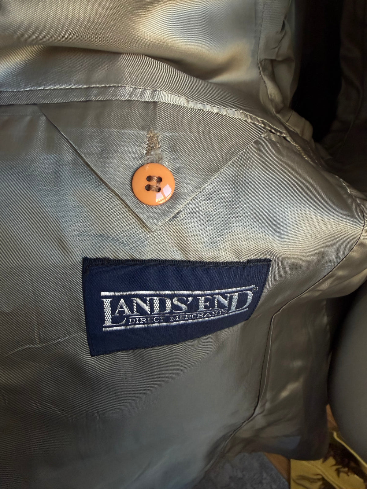 90s Lands End wool silk blazer. Made in the USA. Fits S-L