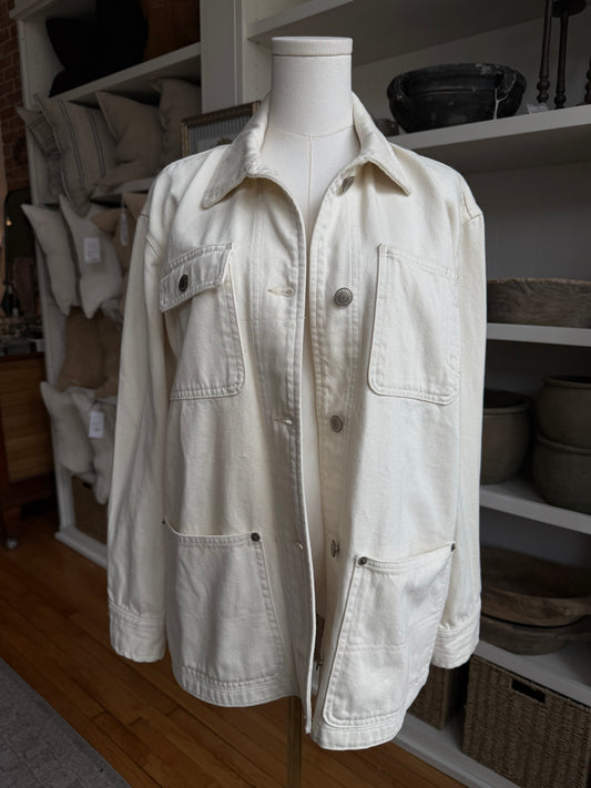00s Lauren Ralph Lauren cream chore coat. New with tags