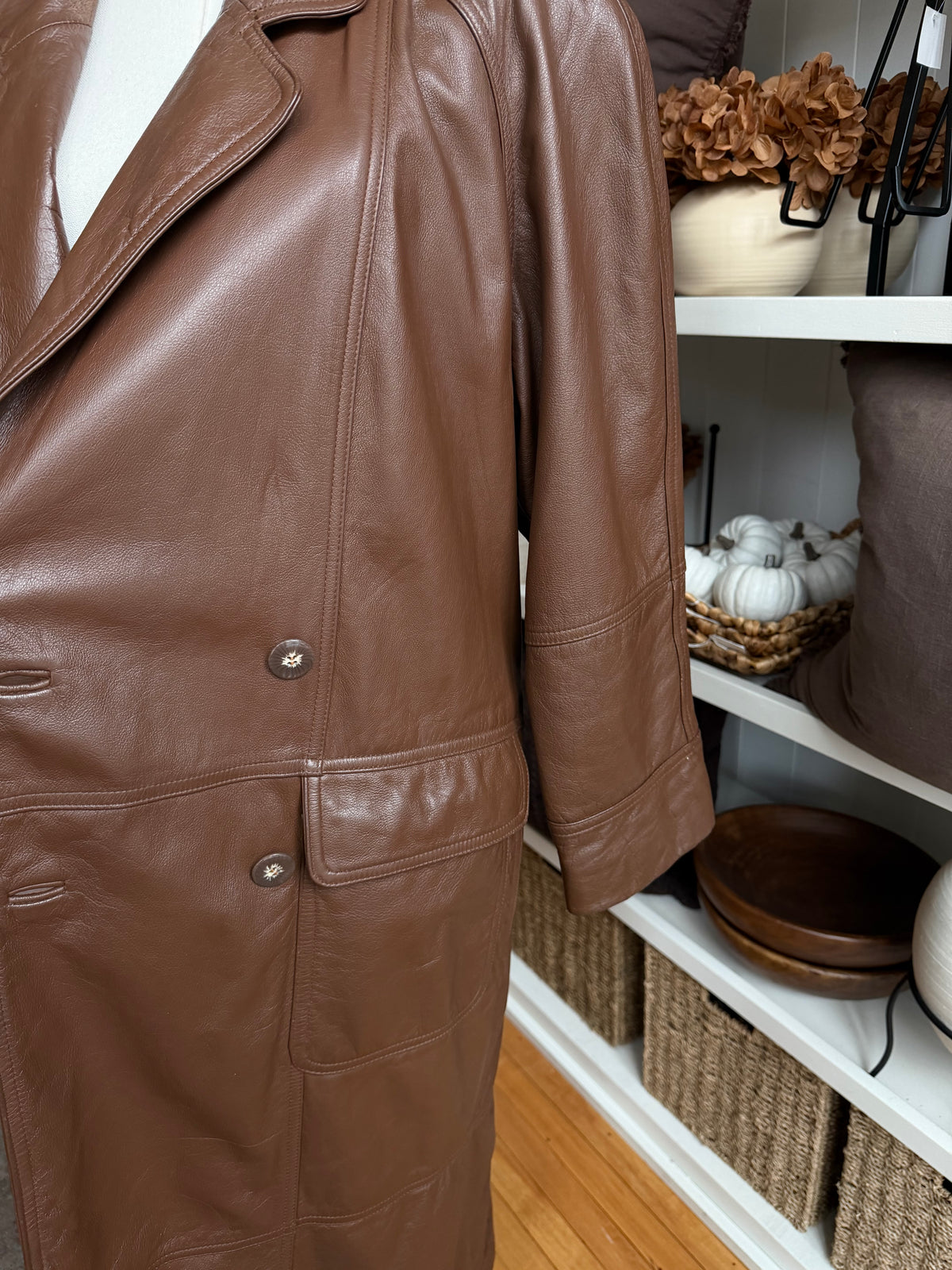 90s Together! leather trench. Fits S-L