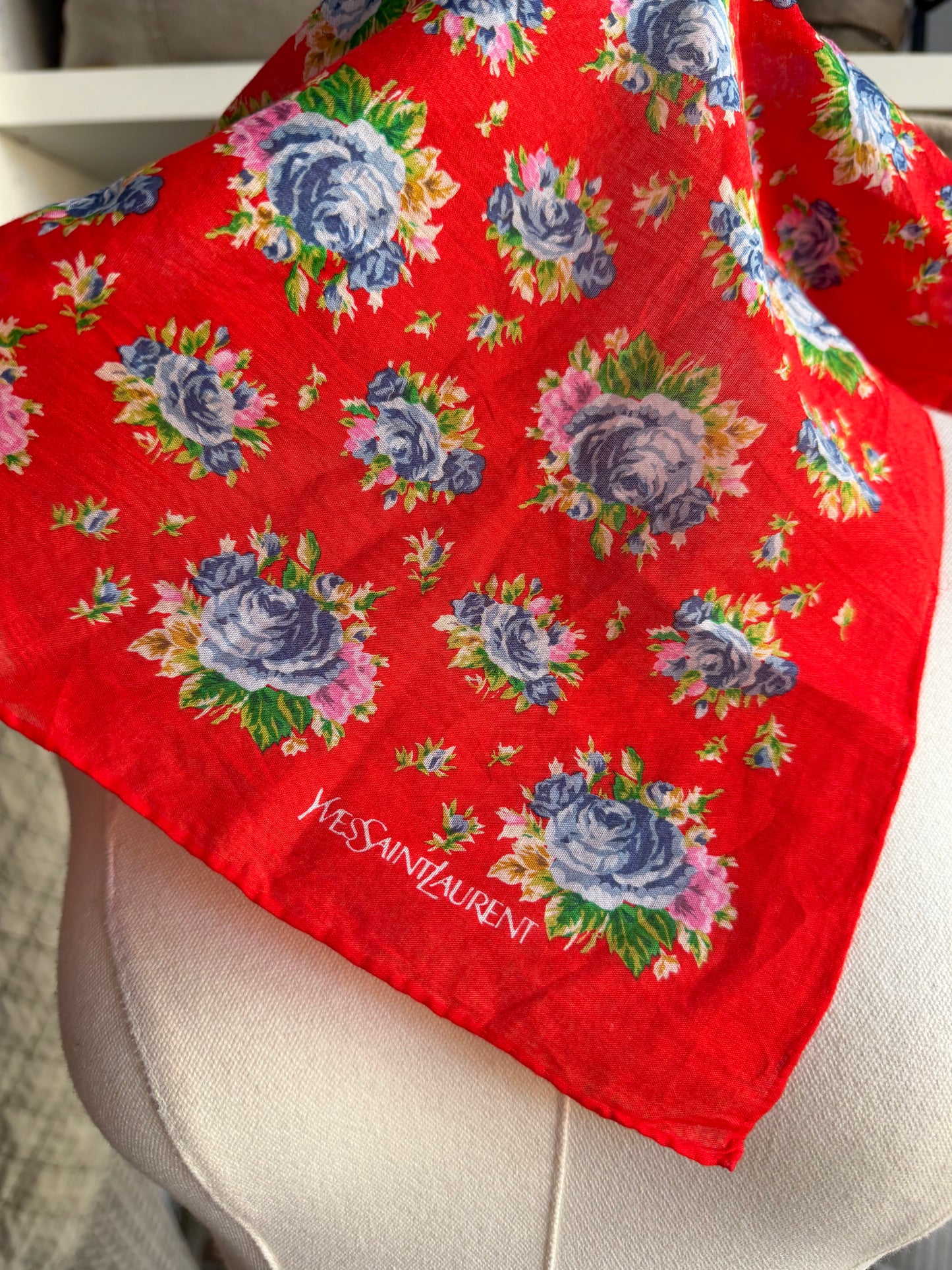 #14 Vintage Yves Saint Laurent cotton scarf