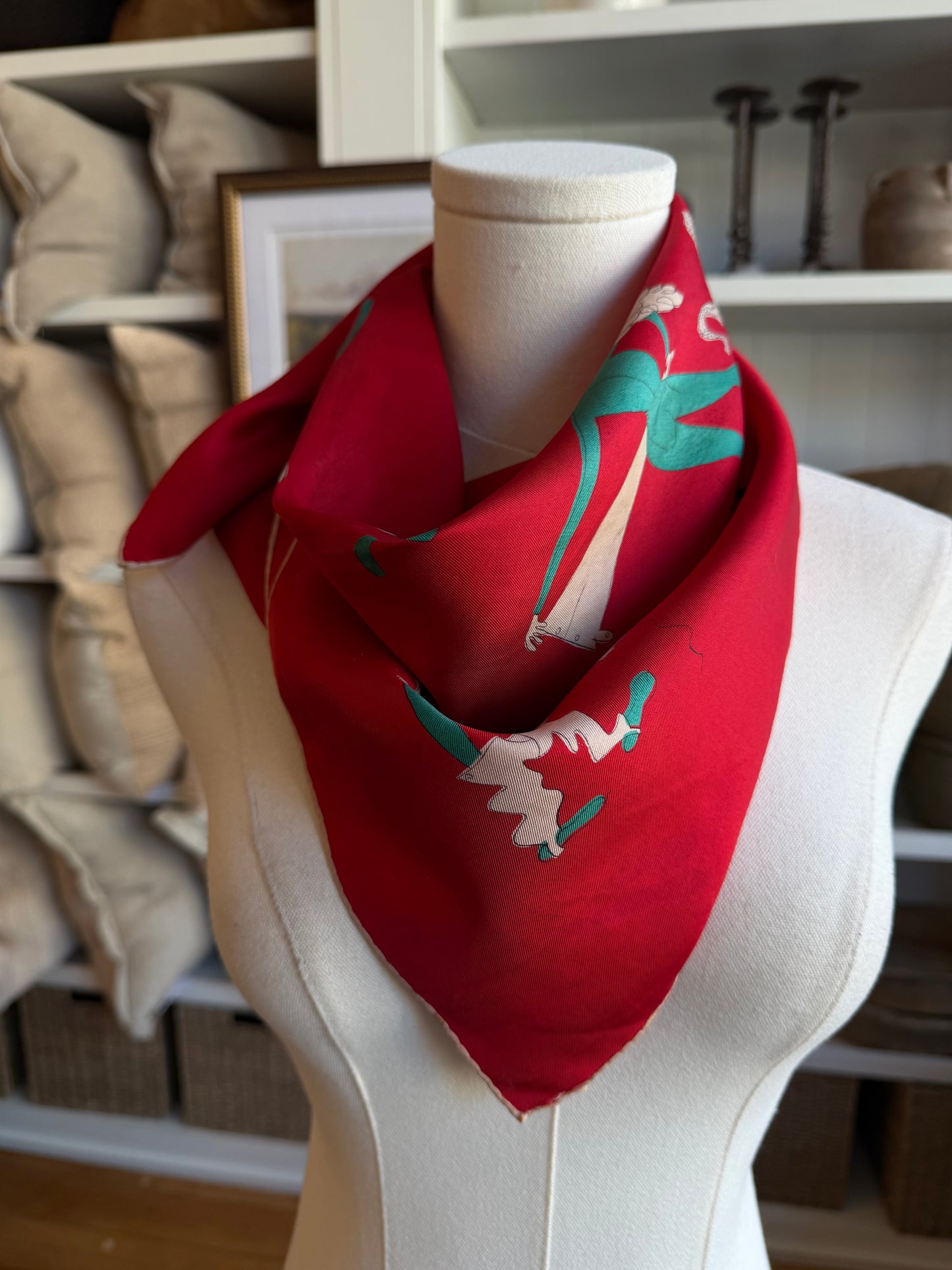 Paris vintage silk scarf #6