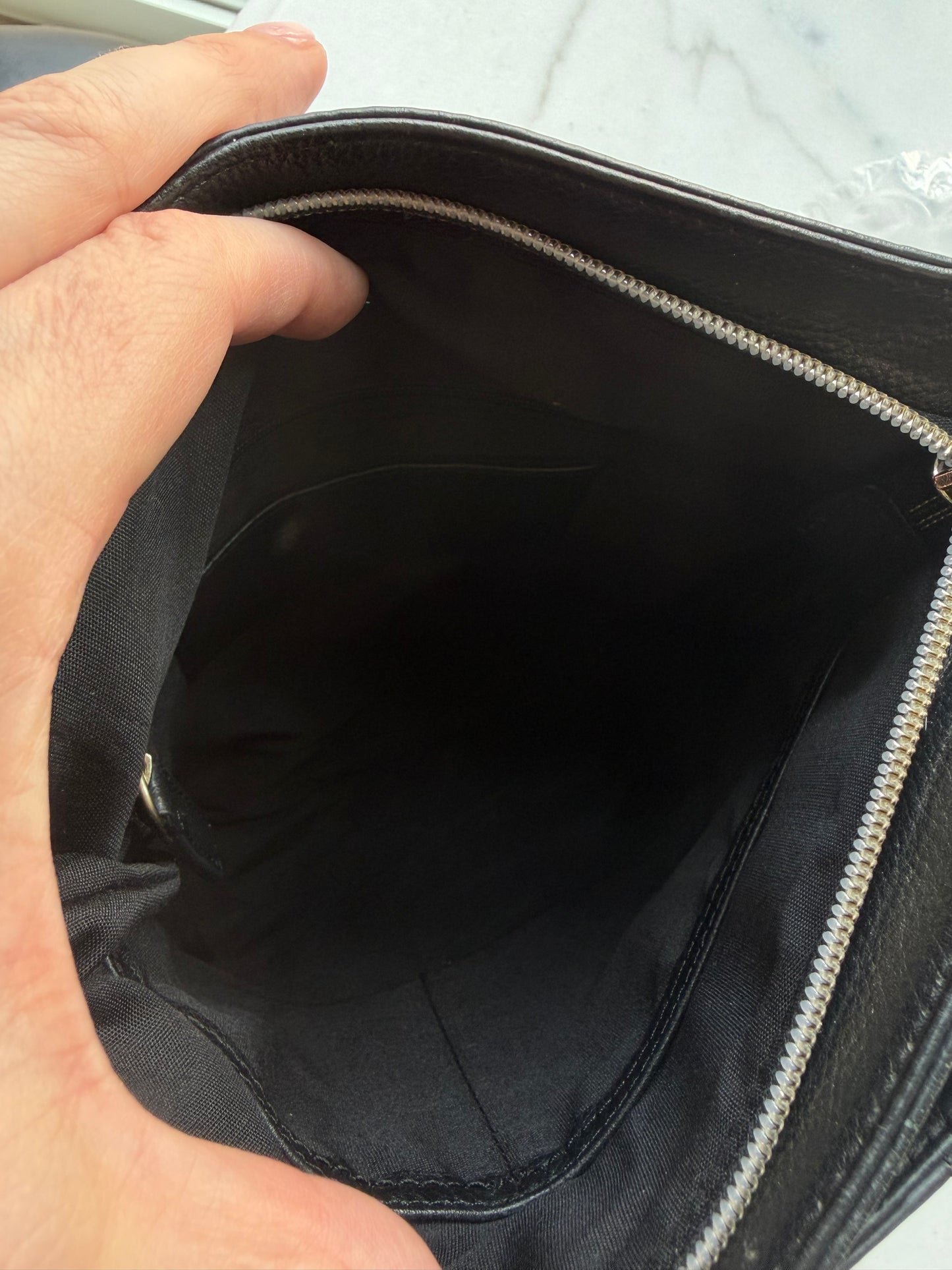 90s Calvin Klein black leather crossbody