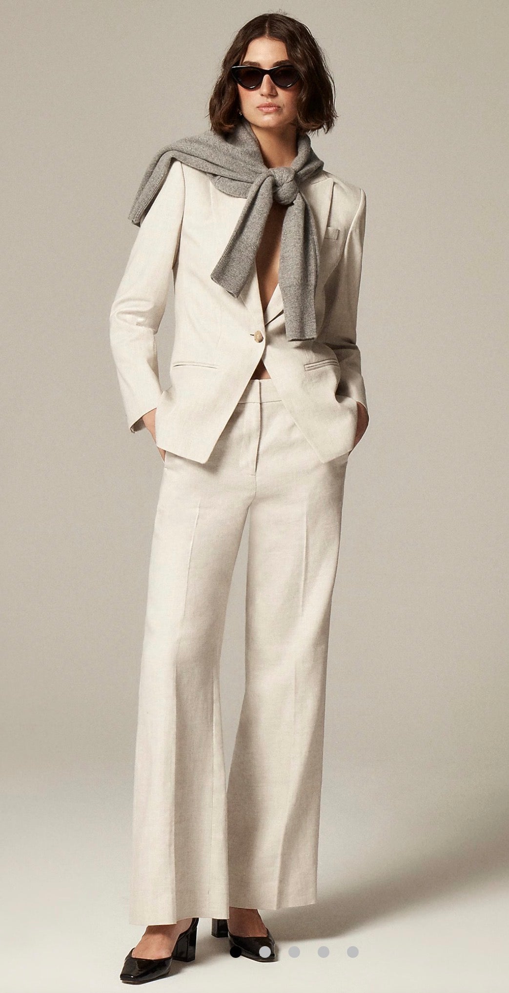 JCrew Carolina flare stretch linen blend and matching blazer. Pants in an 8 and jacket in a 10 (jacket runs small). NWT