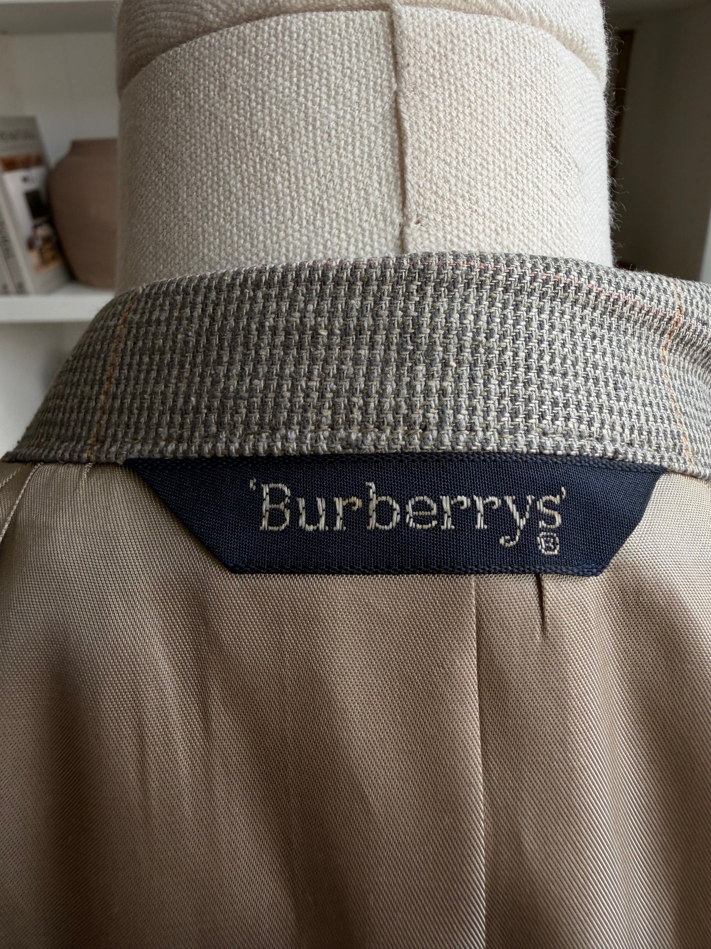 90s Burberry silk blazer. Made in the USA