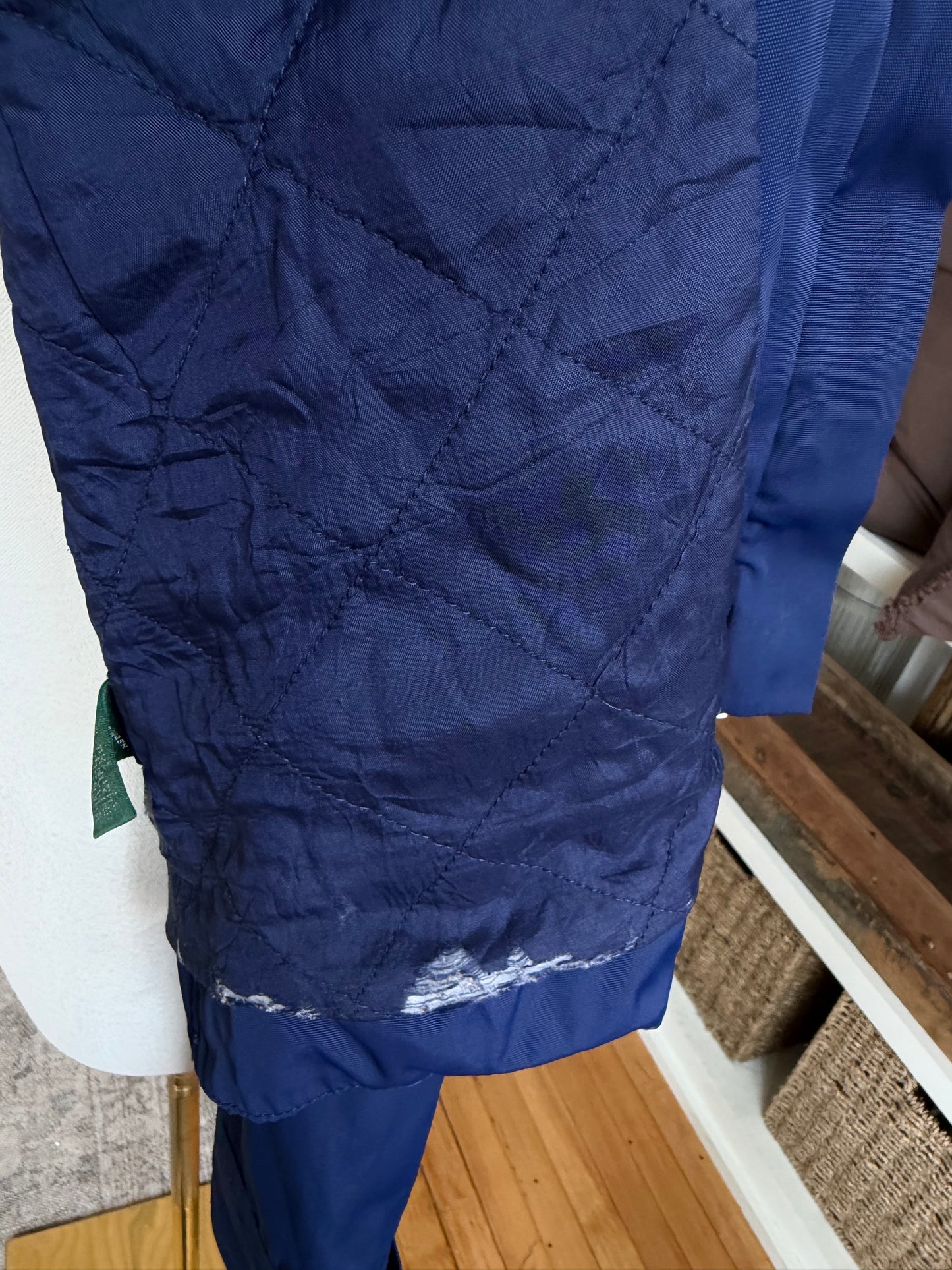 00s Lauren Ralph Lauren blue nylon insulated jacket. Fits XXS-S