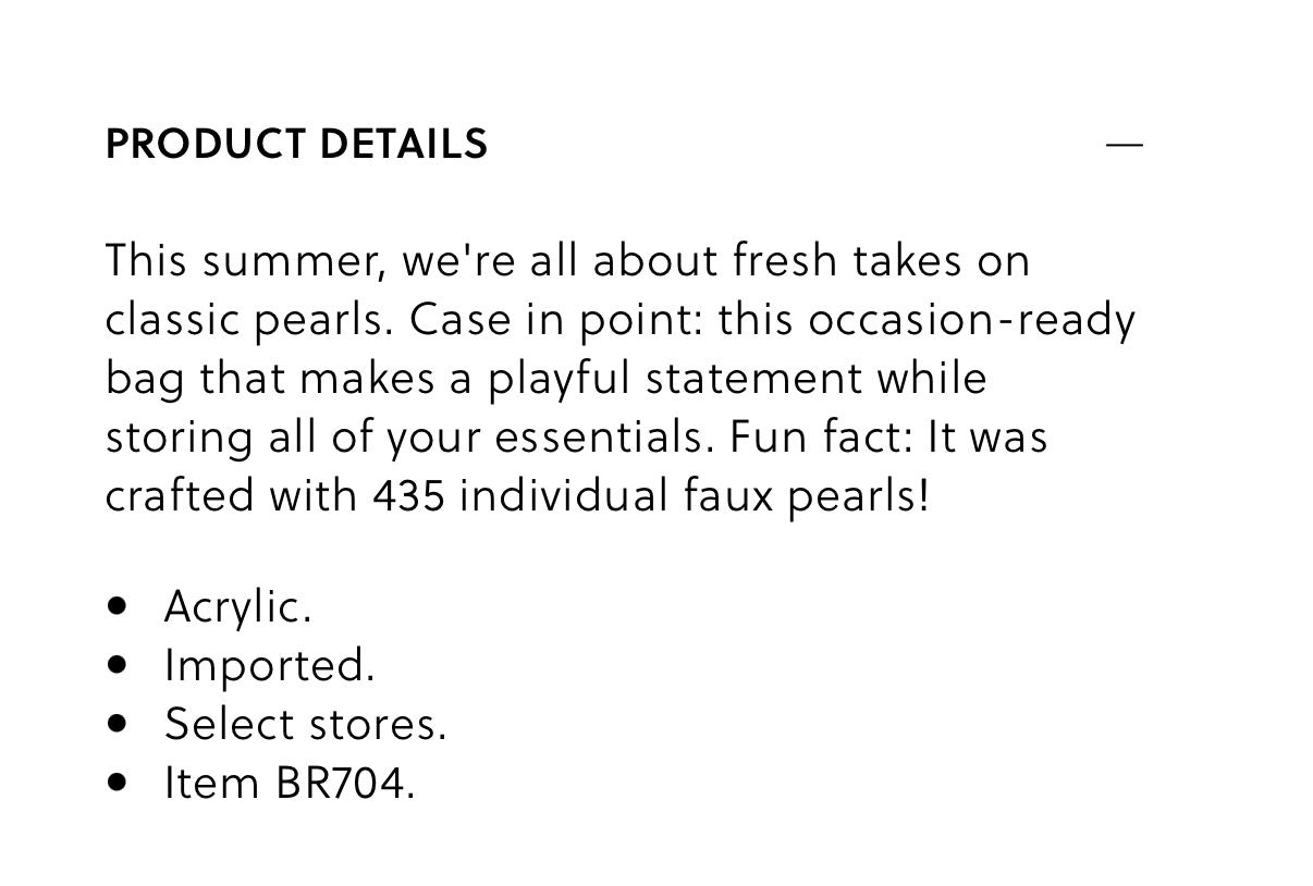 JCrew faux pearl mini bag. New with tags