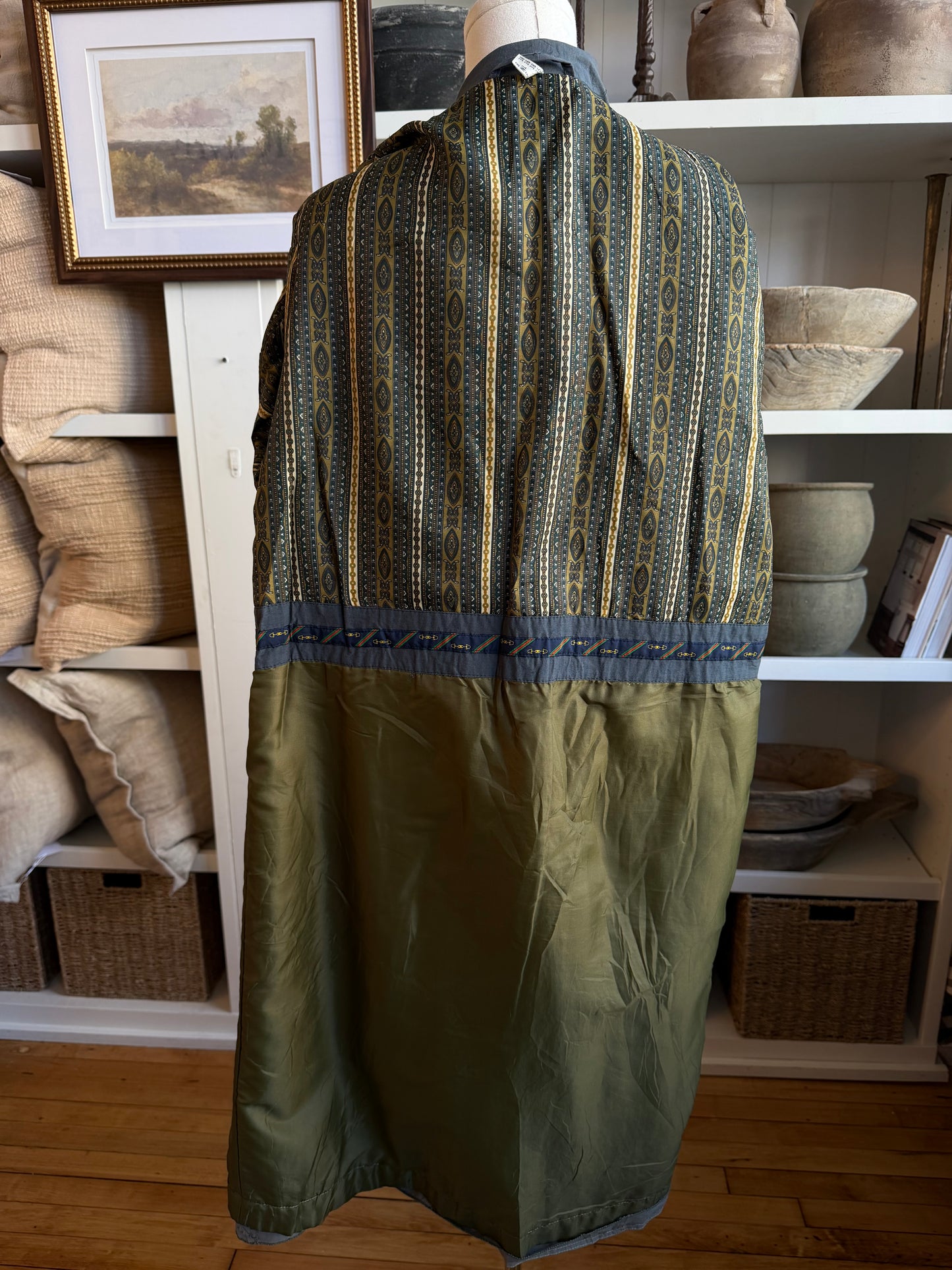 Vintage green insulated trench #9