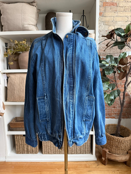 90s Trader’s Bay denim bomber jacket