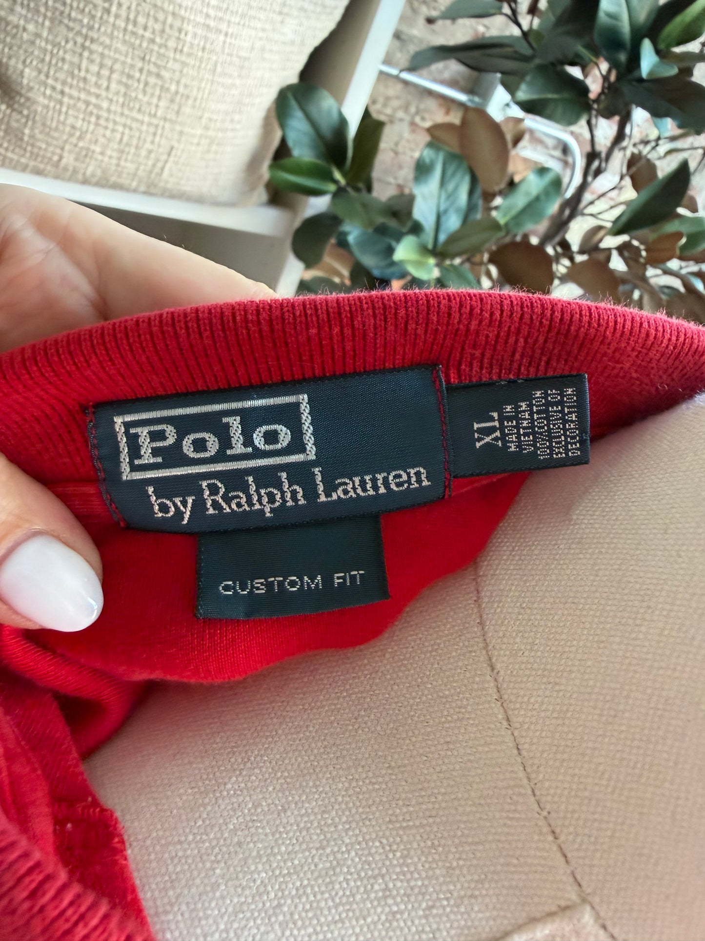 90s Polo Ralph Lauren red polo shirt