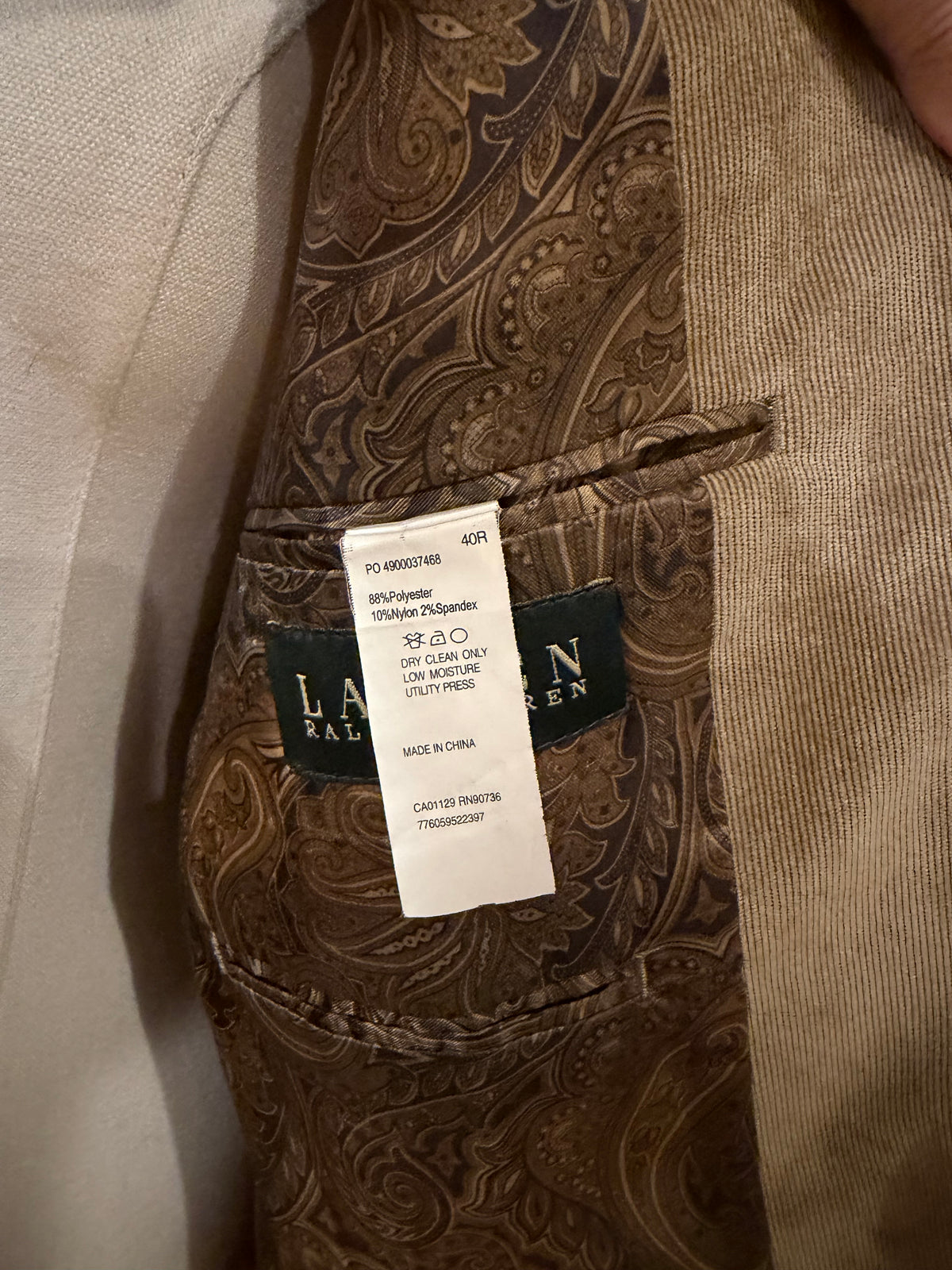 90s Lauren Ralph Lauren corduroy blazer. Fits S-L