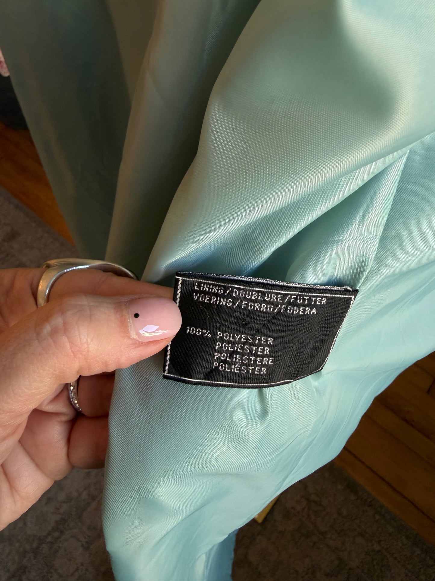 Vintage Blue A line trench #11