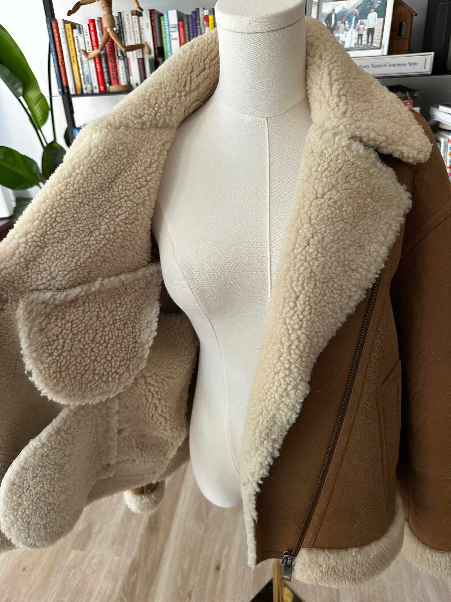 Madewell Oversized Shearling Motorcycle Jacket. NWT. Size Medium. Retails for $748