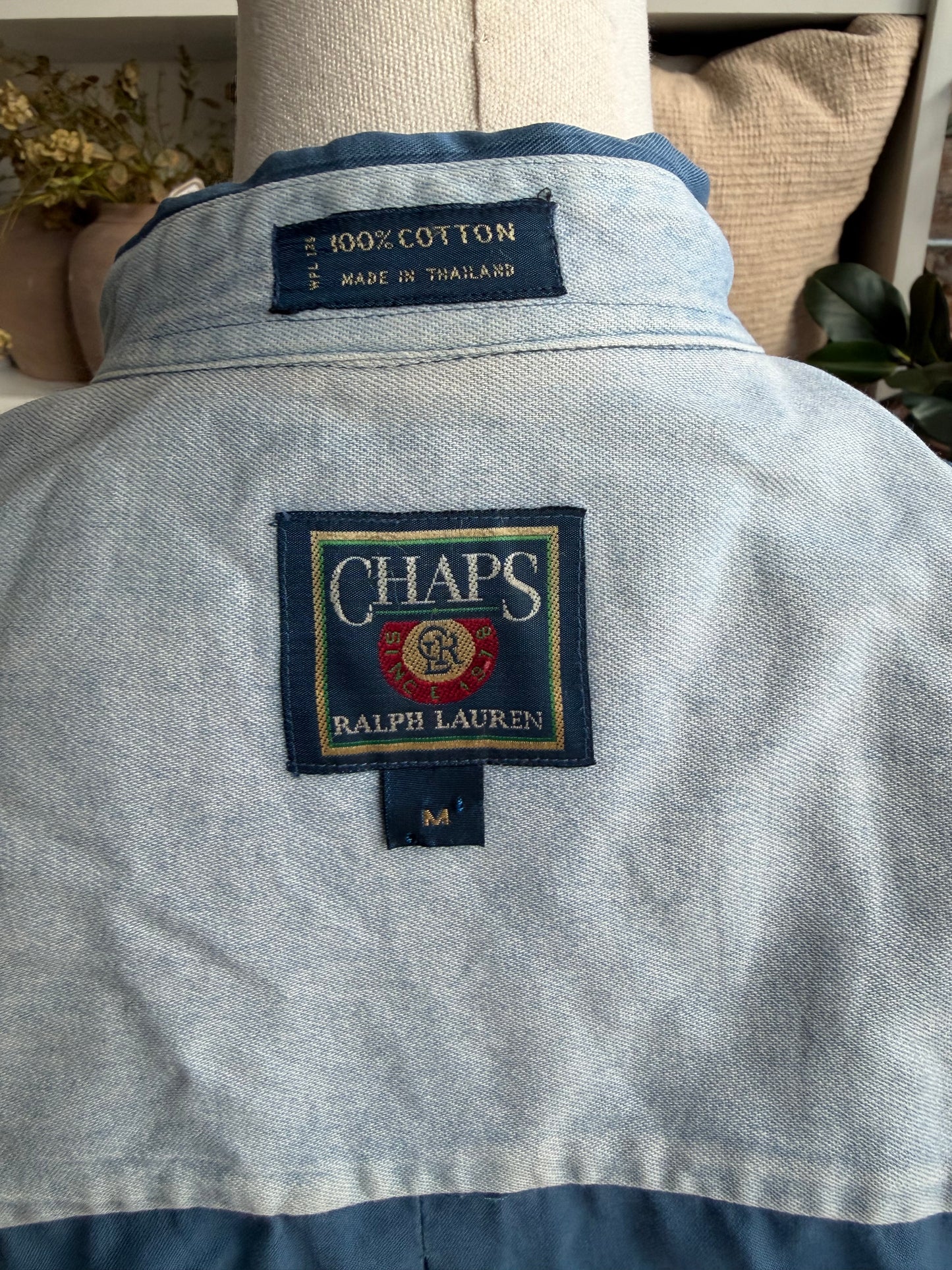 90s Chaps Ralph Lauren blue button down