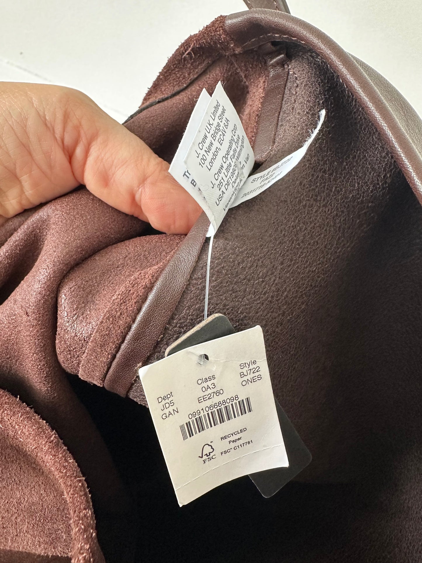 JCrew Berkley bucket bag. NWT