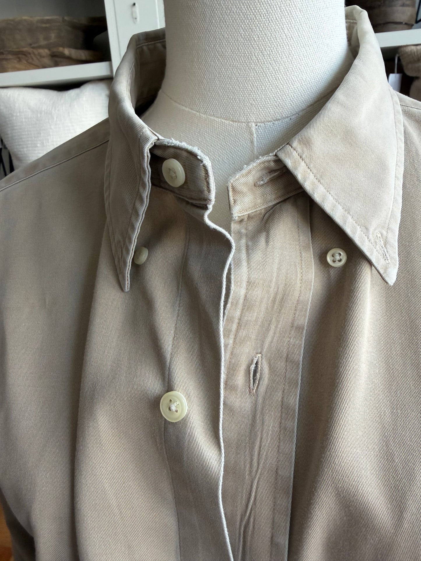 90s Ralph Lauren tan button down
