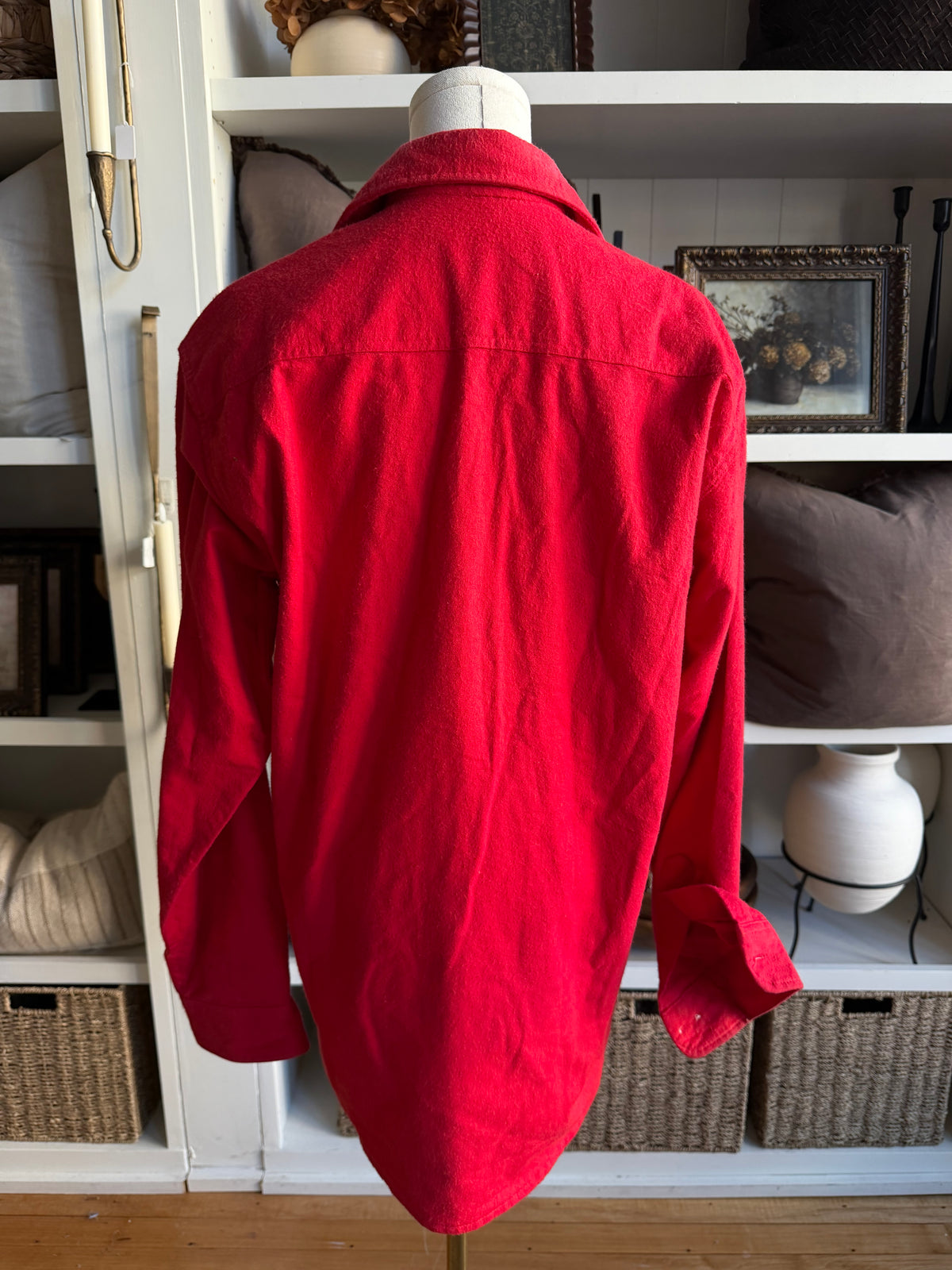 80s St John’s Bay red chamois cloth button down. Made in the USA