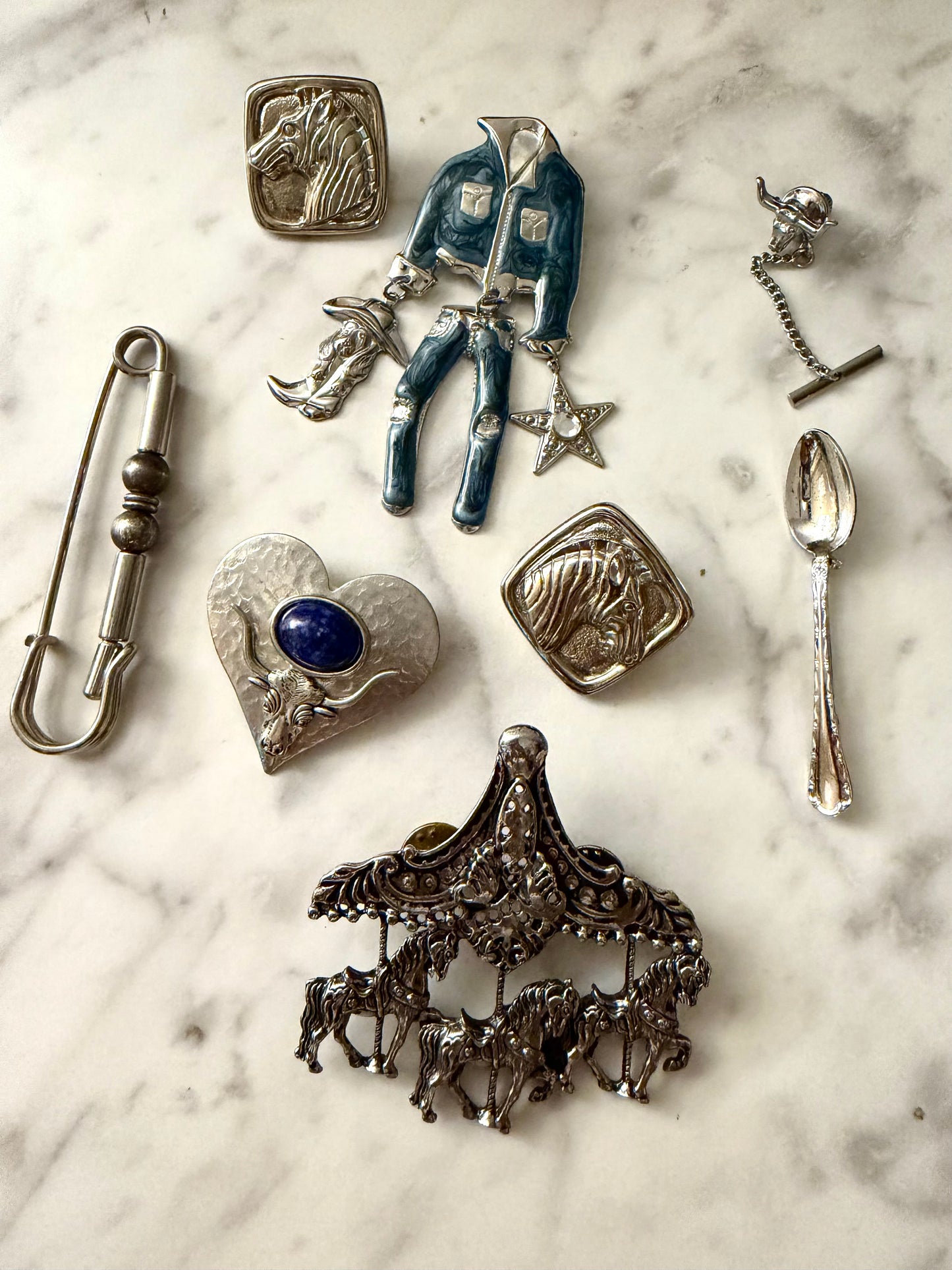 #1 Silver brooch pack