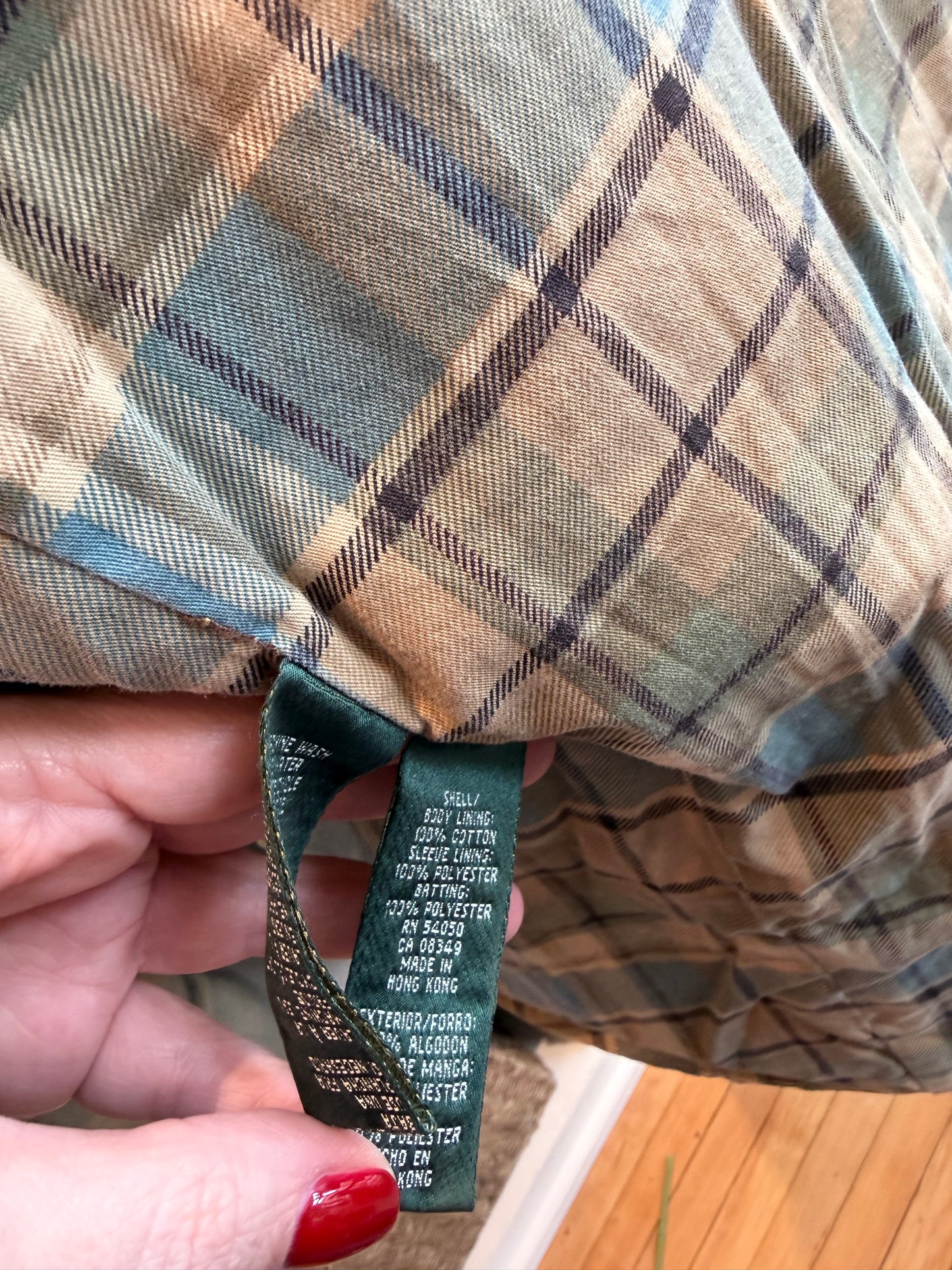 90s Lauren Jeans Co denim quilted jacket. Made in Hong Kong