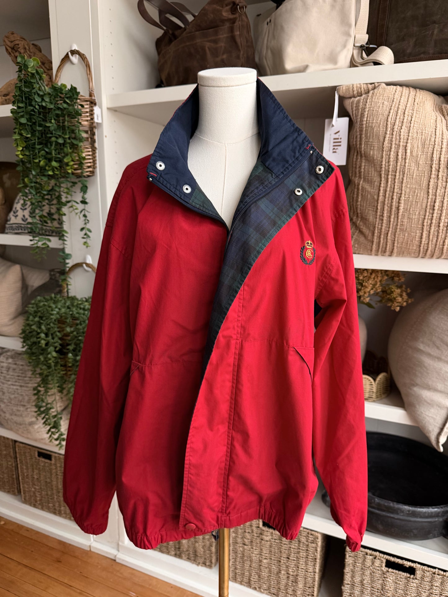 90s Chaps Ralph Lauren red windbreaker. Made in Russia
