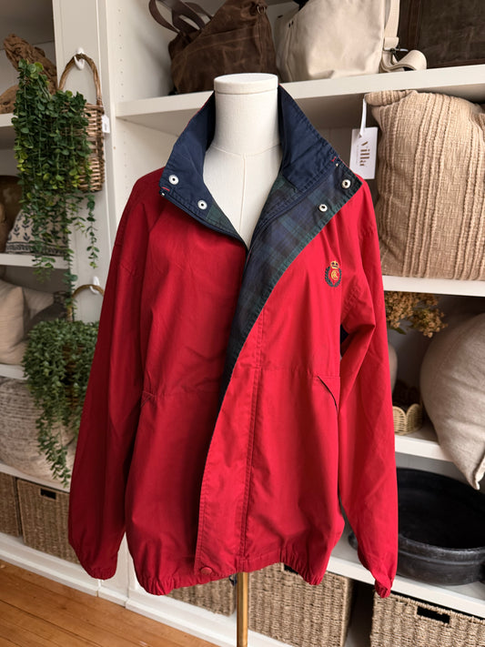 90s Chaps Ralph Lauren red windbreaker. Made in Russia