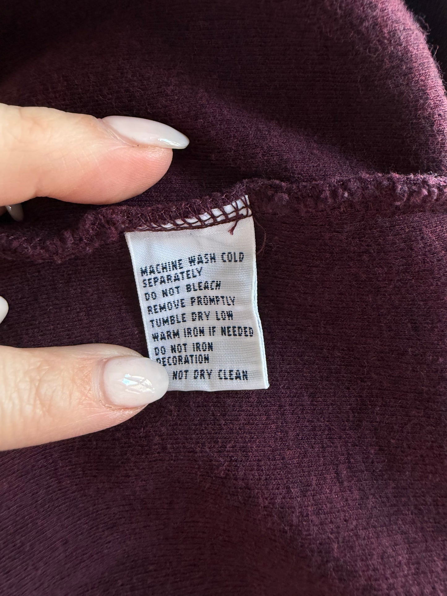 90s Polo Ralph Lauren burgundy cotton half zip. Fits S-L