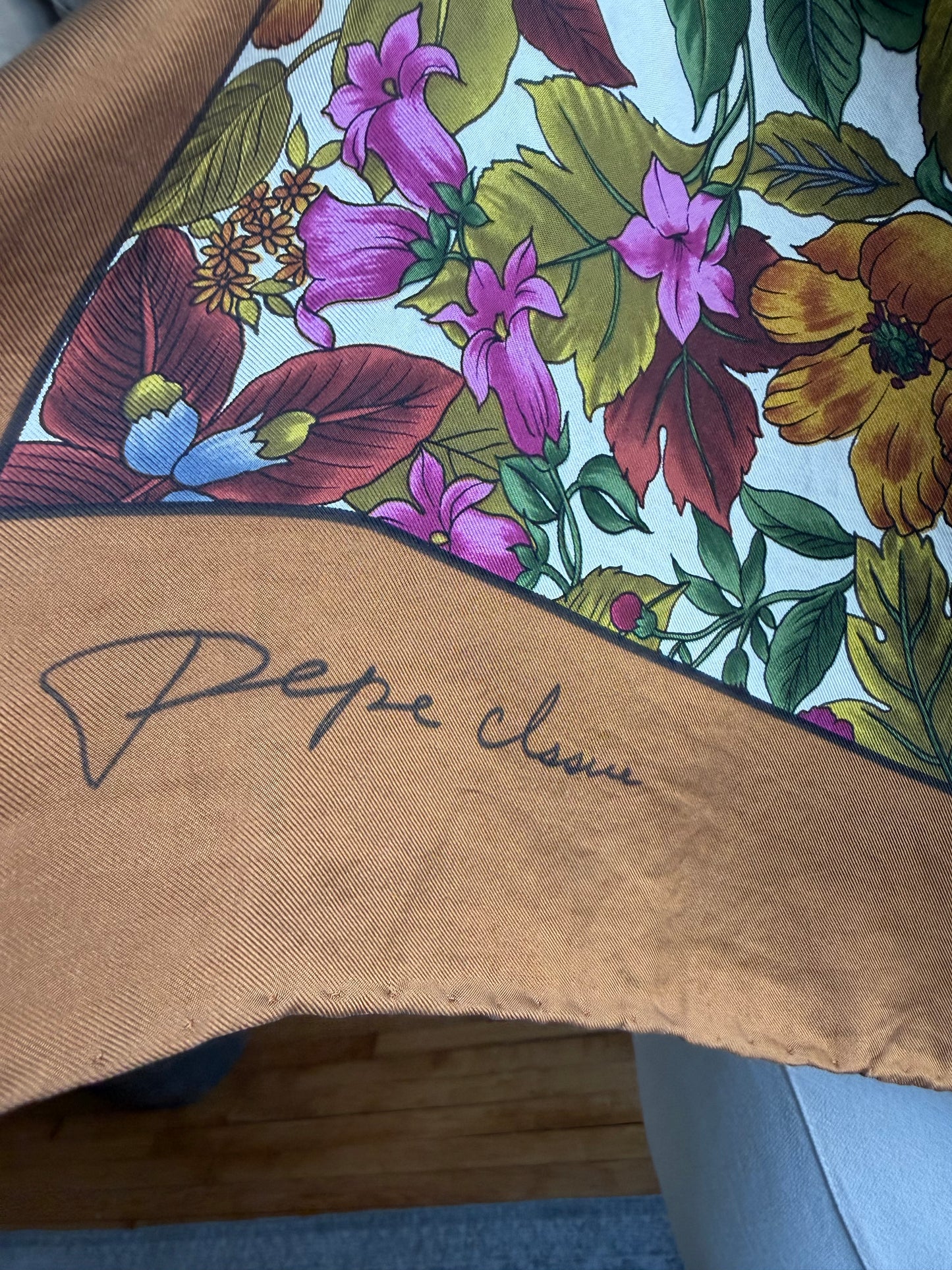Paris vintage silk scarf #19