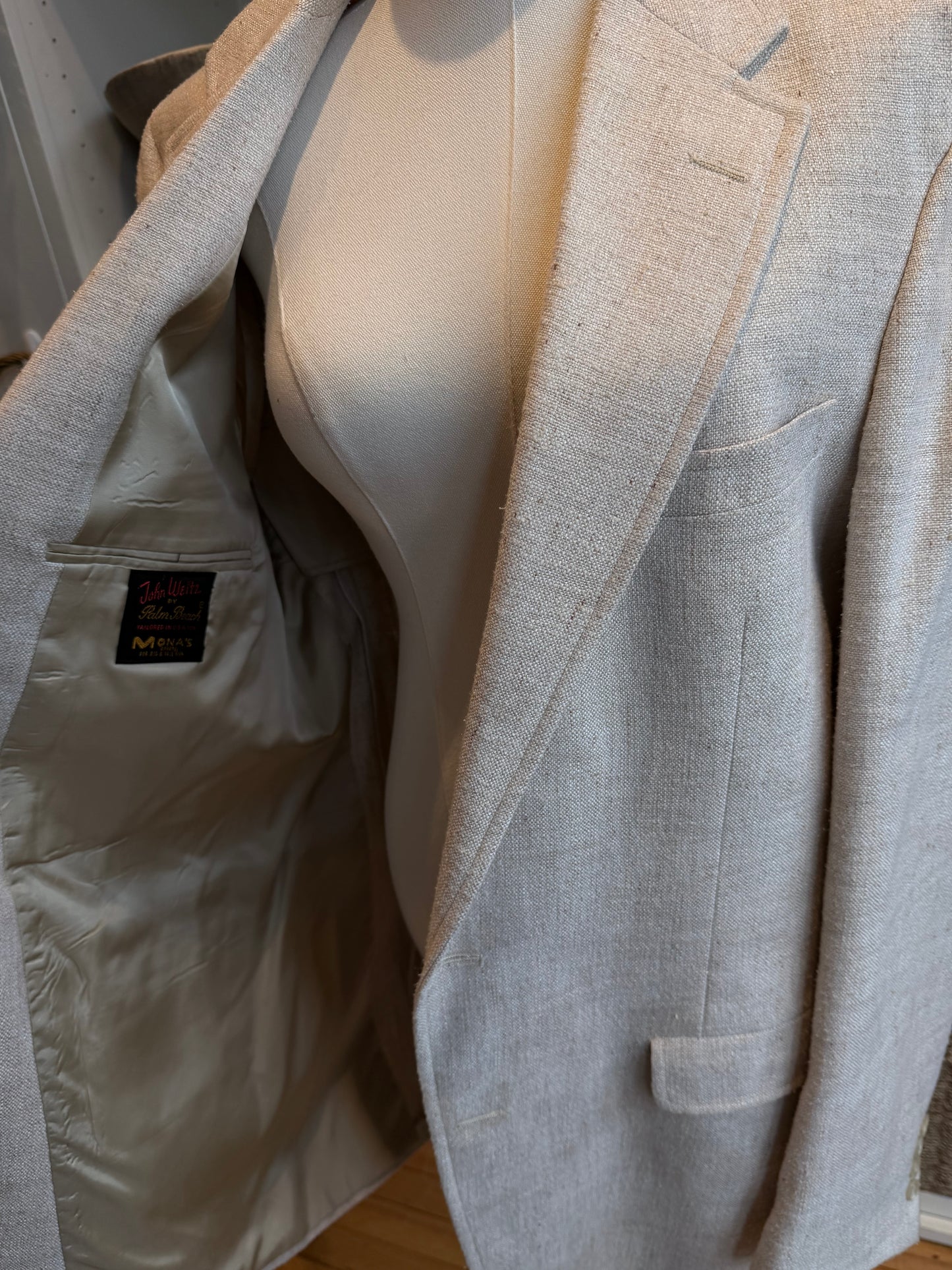 80s John Weitz by Palm Beach linen blazer. Made in the USA
