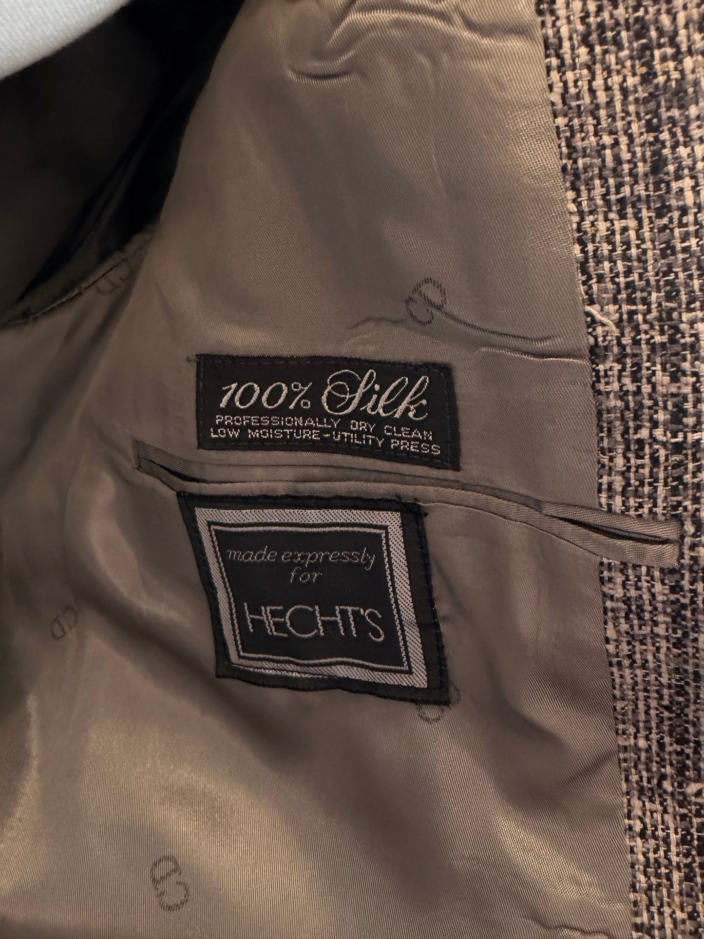 80s Christian Dior silk tweed blazer.