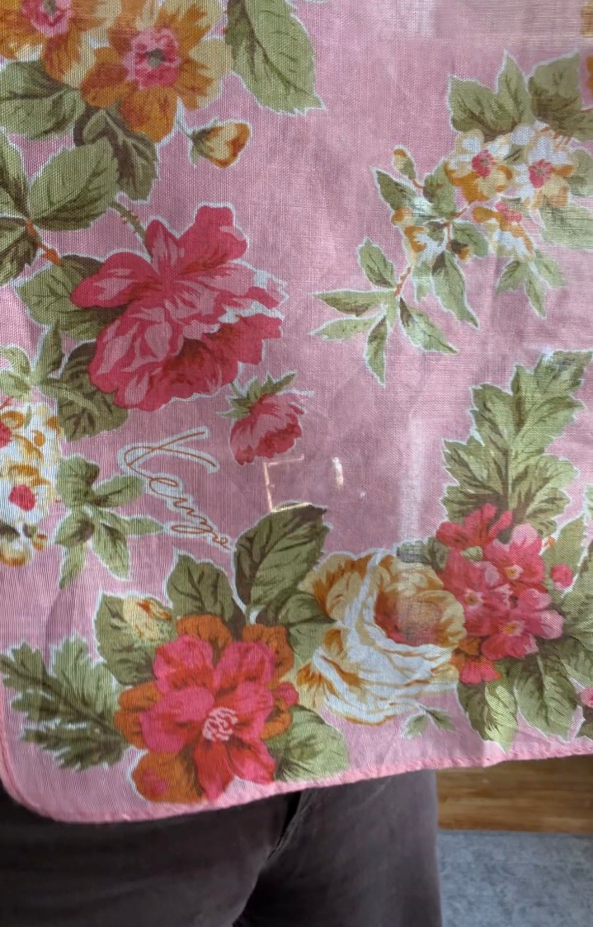 #9 Vintage Kenzo floral cotton scarf