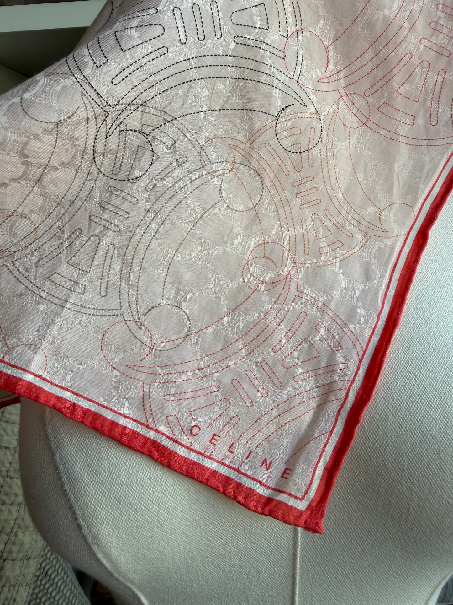 #13 Vintage Celine cotton scarf