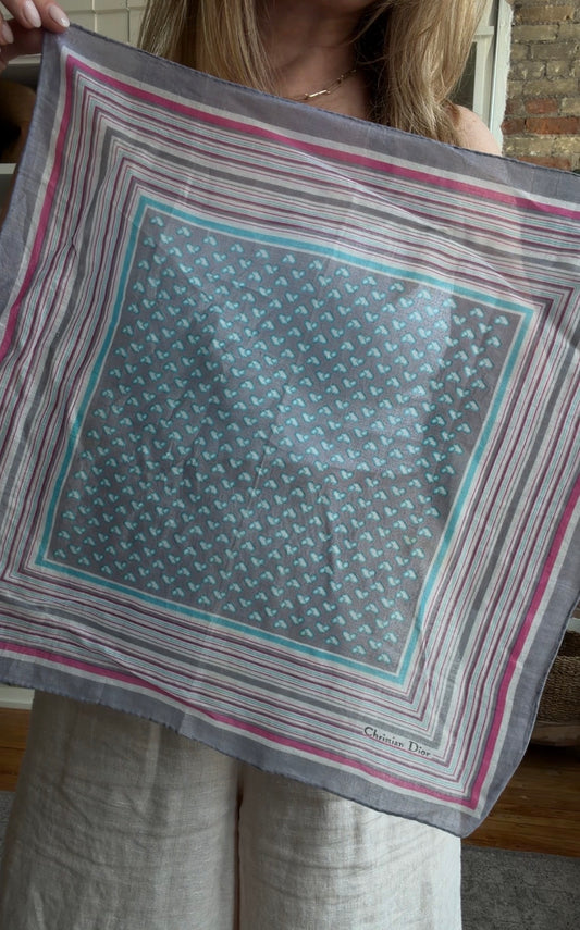#9 Vintage Christian Dior cotton scarf