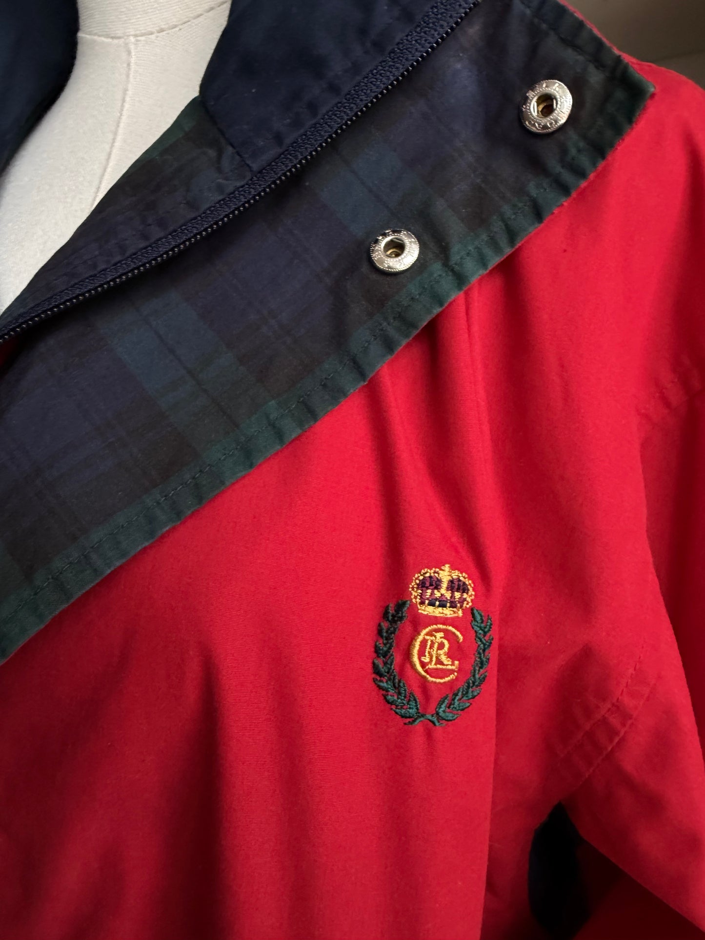 90s Chaps Ralph Lauren red windbreaker. Made in Russia