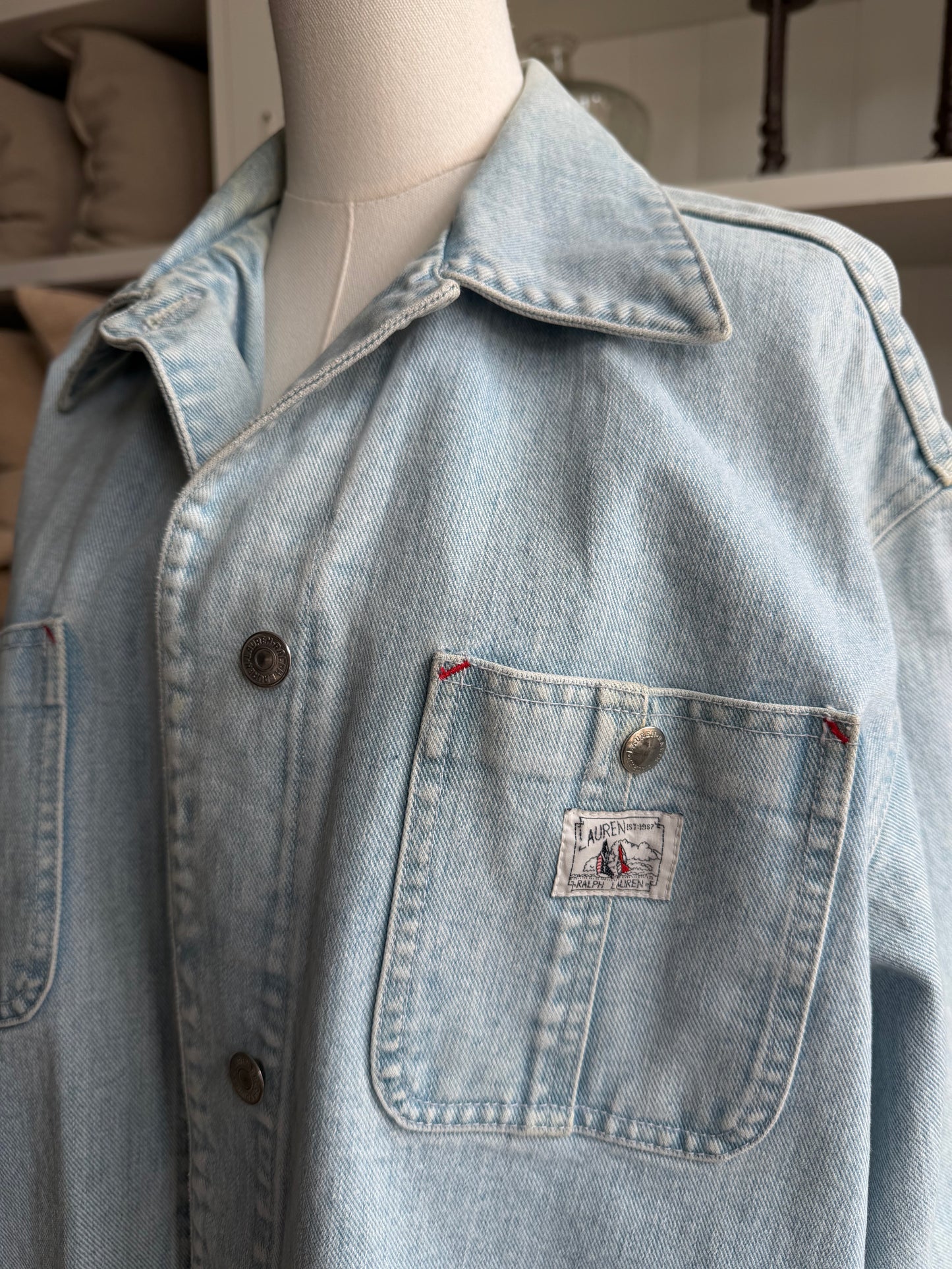 90s Lauren Ralph Lauren denim chore coat (lighter)