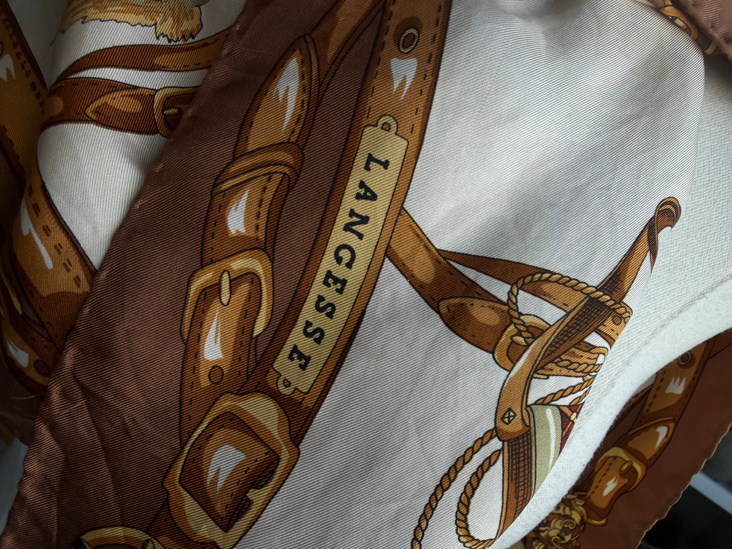Paris vintage silk scarf #14