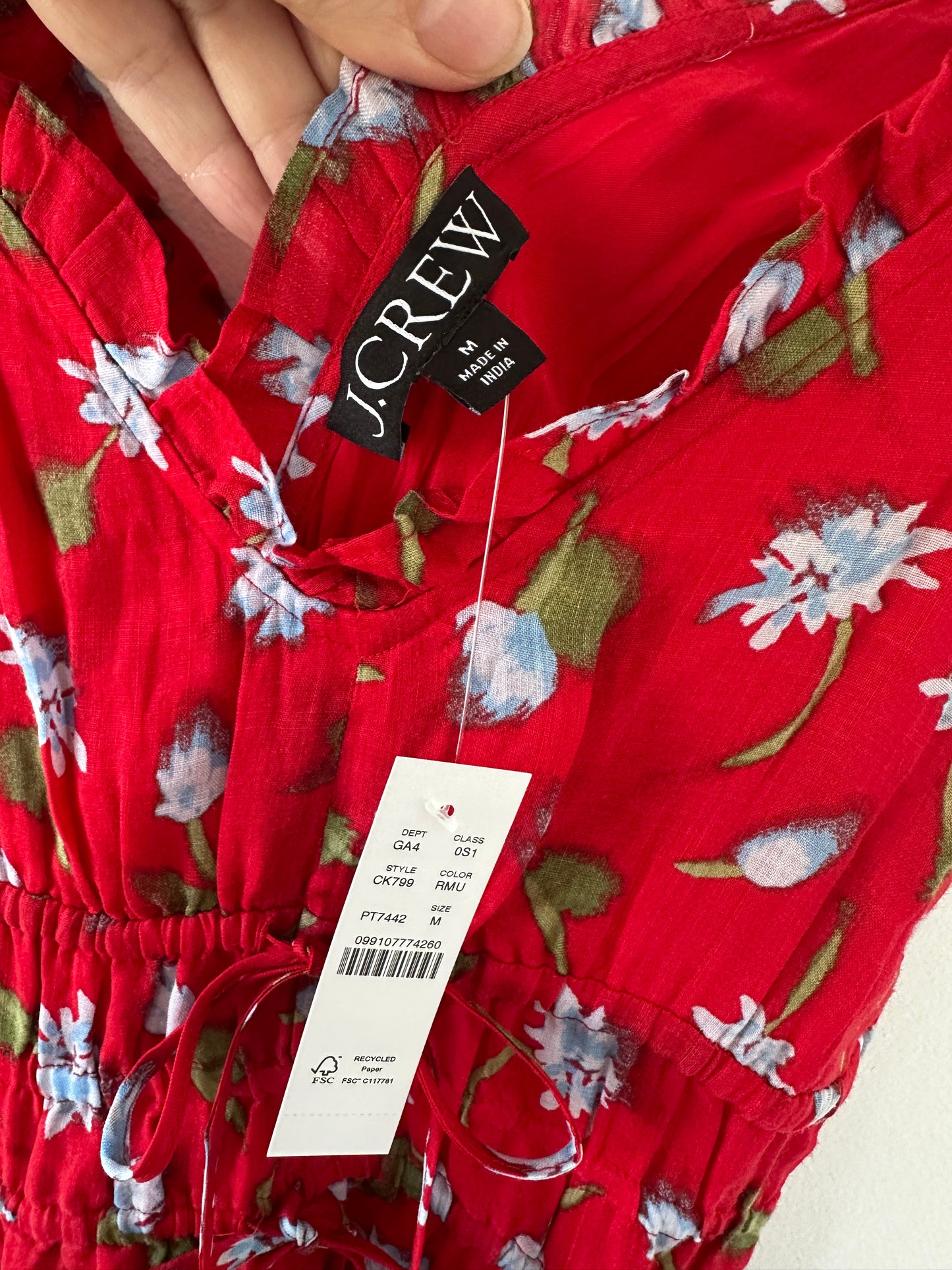 JCrew Palermo dress in Ramie. Size Medium