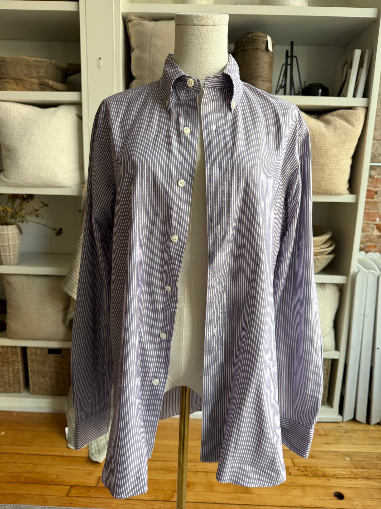 90s Ralph Lauren purple stripe button down