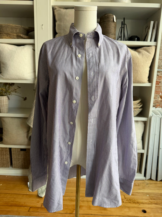 90s Ralph Lauren purple stripe button down