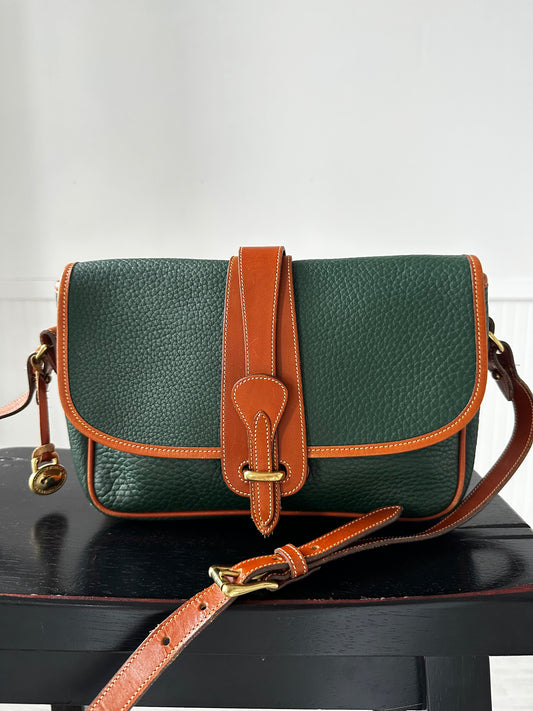 80s/90s Dooney and Bourke crossbody in green (large)