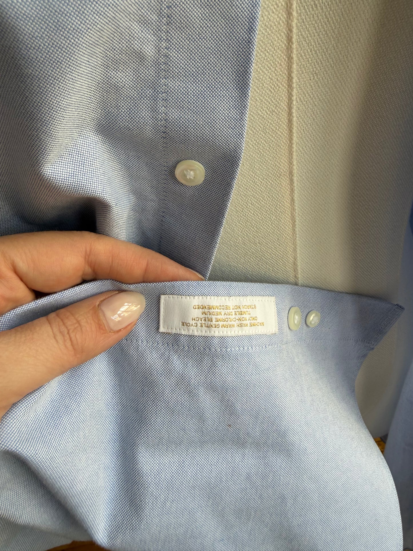 00s Round Tree & Yorke Gold Label blue Oxford