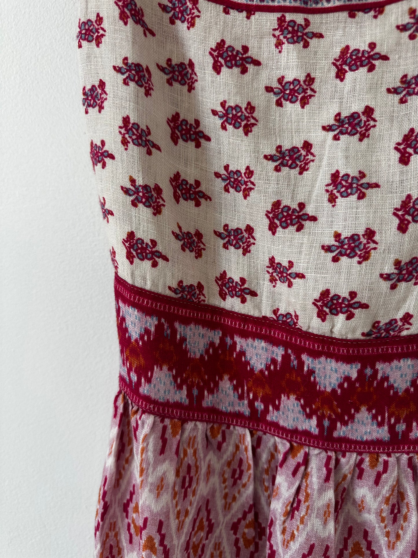 Faherty Gracie print block dress. Size medium