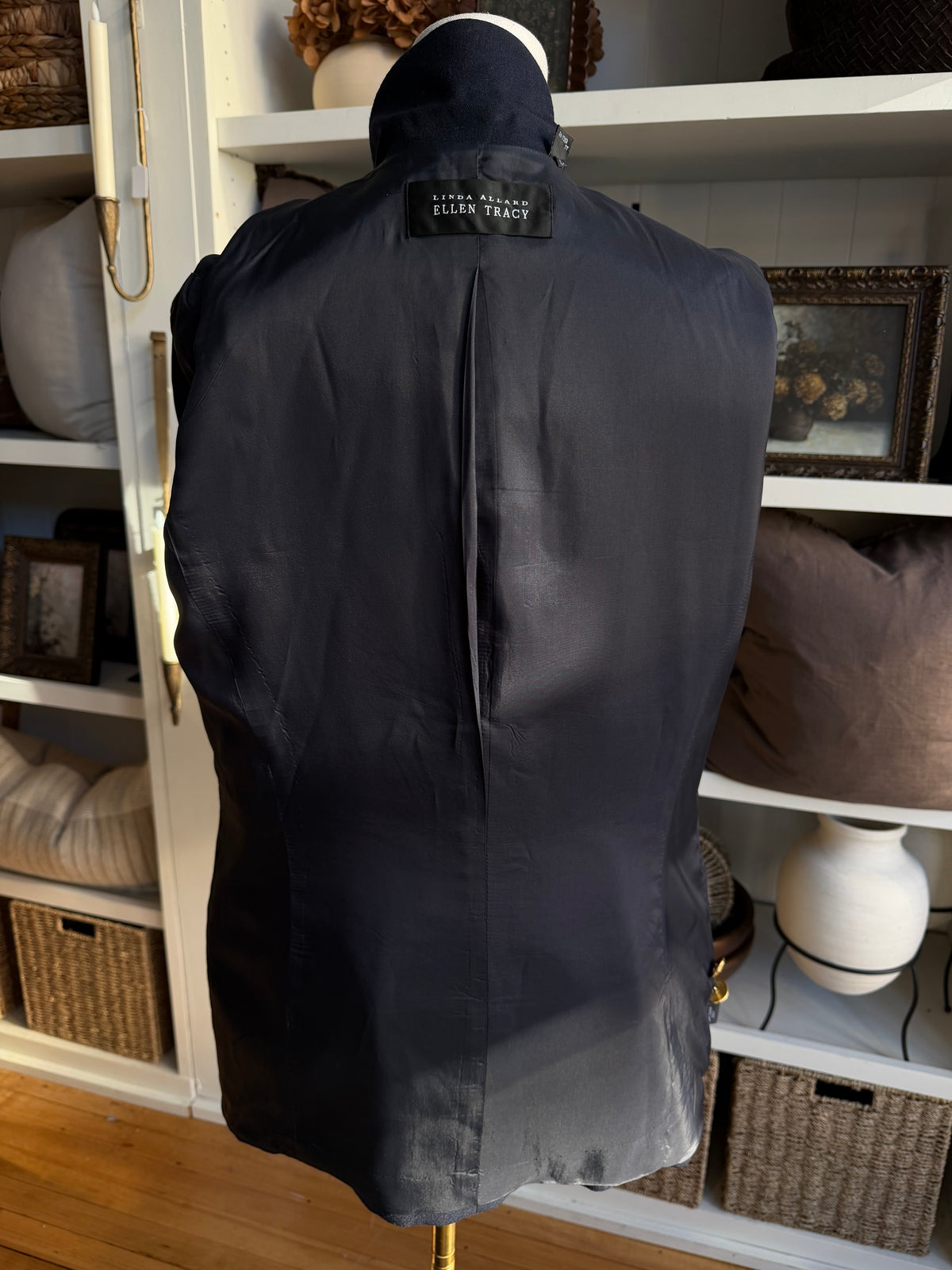 90s Ellen Tracy navy wool blazer