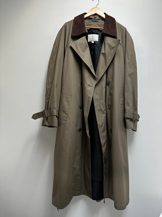 Vintage London Fog leather collar trench