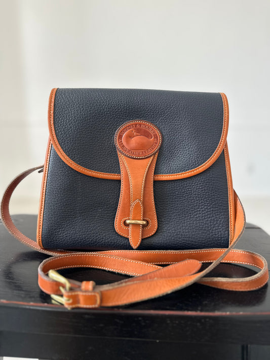 90s Dooney & Bourke large Essex bag in navy