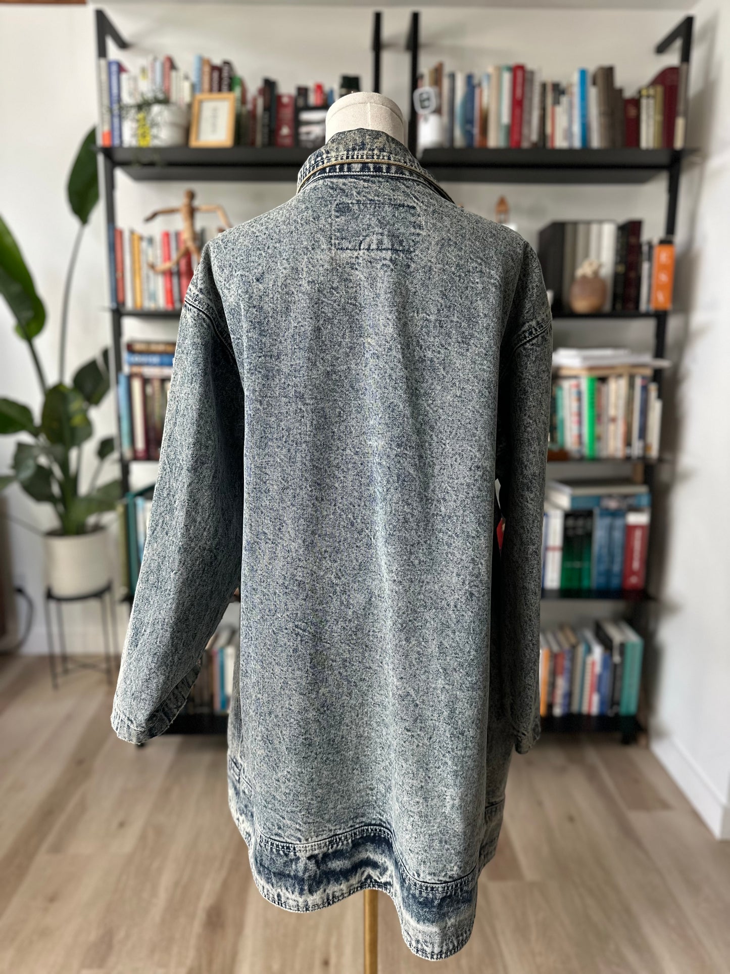 80s/90s Out of the Blue denim toggle coat