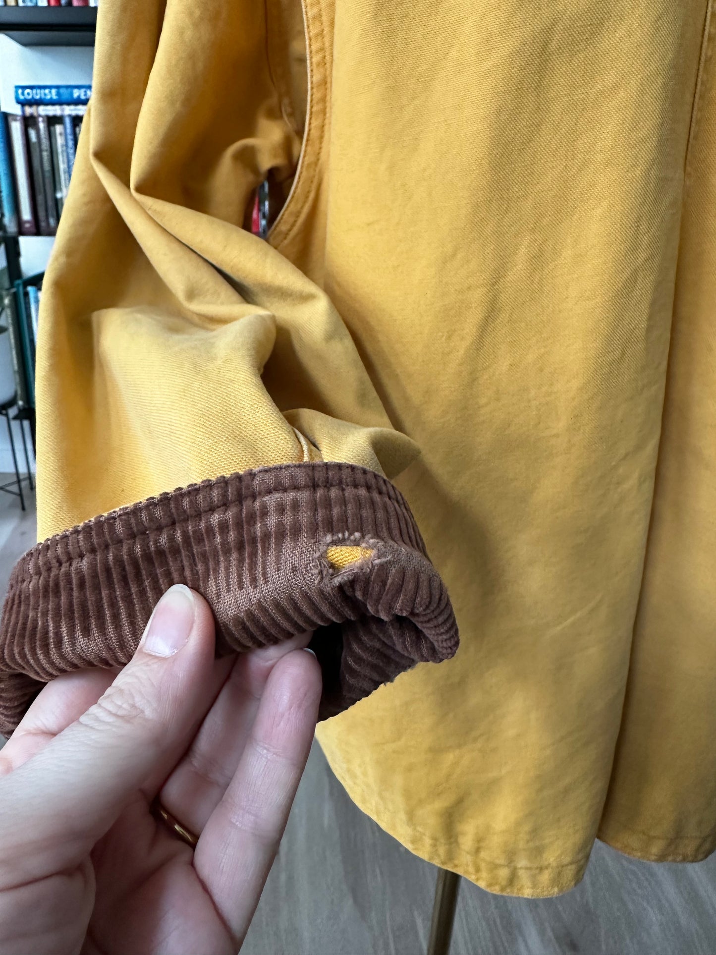 90s (JCrew?) yellow barn coat