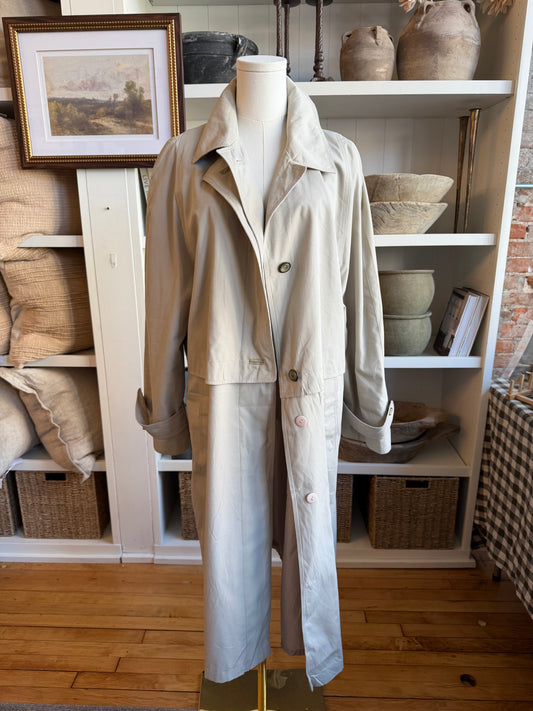 Vintage light khaki trench #1