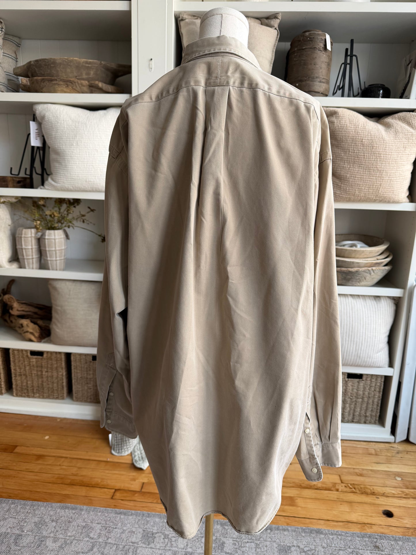 90s Ralph Lauren tan button down