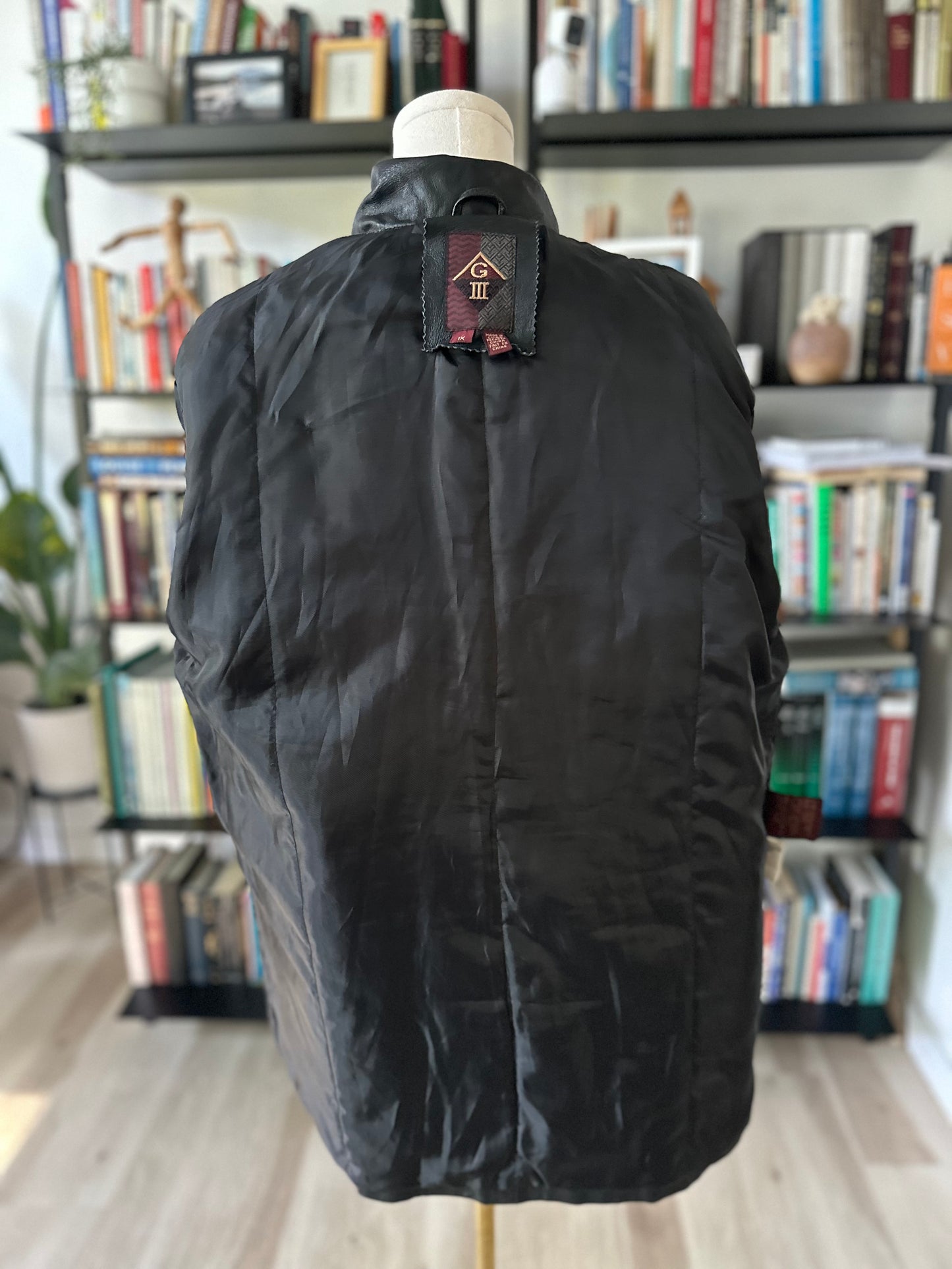 90s G111 black leather blazer